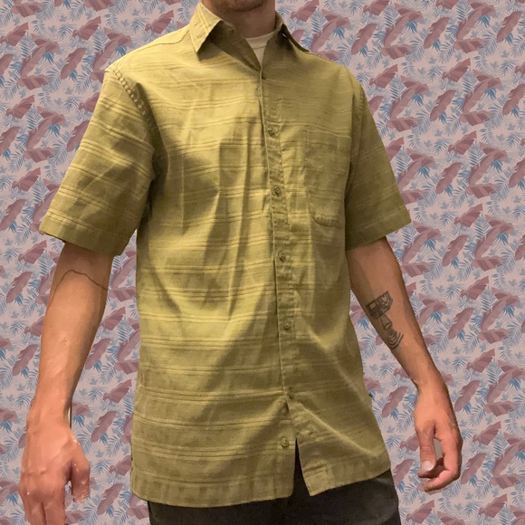 Big and Tall size M green button down by Faded Glory - Picture 6 of 7